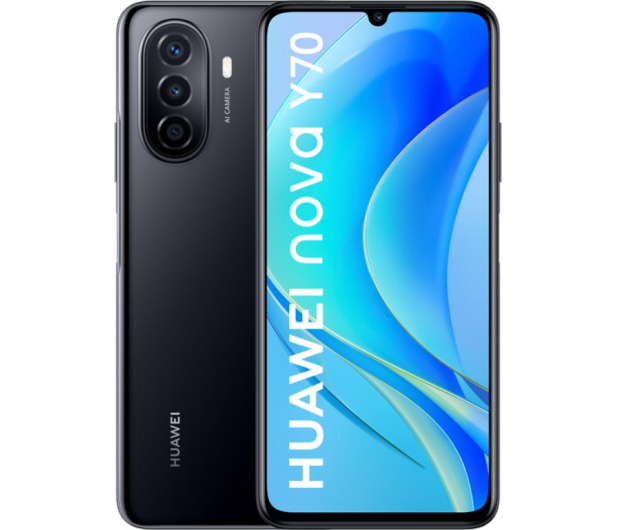 HUAWEI Nova Y70 4/128GB Czarny - 1054042 - zdjęcie